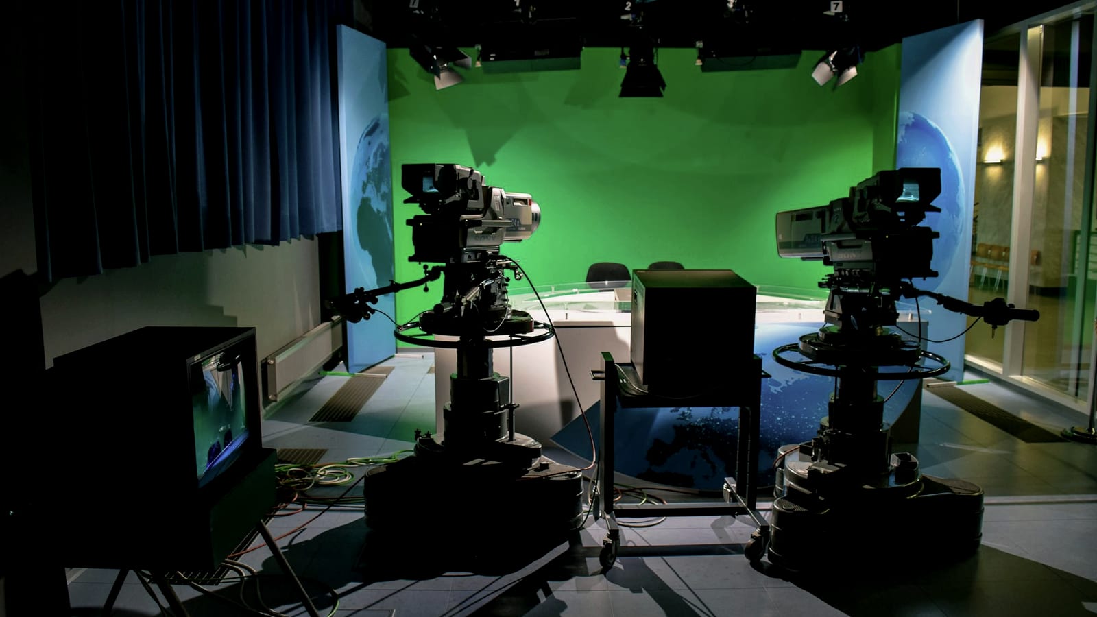 In-house photography studio — production set
